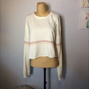 Chloe & Katie Crop Cream Sweatshirt